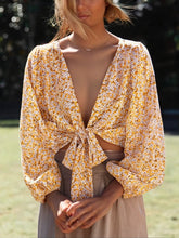 Load image into Gallery viewer, Floral Print,bohemian Blouses,boho Shirt