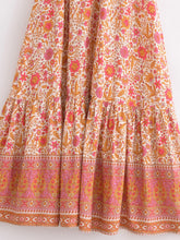 Load image into Gallery viewer, Pink Floral,Maxi Dress, Boho Dress Kaftan