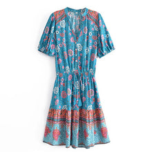 Load image into Gallery viewer, Floral Print,Bohemian Maxi Dress,Boho Sundress