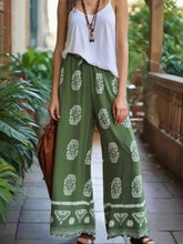 Load image into Gallery viewer, Purple Floral , Wide Leg Pants with Pockets ,Vacation Boho Pant
