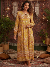 Load image into Gallery viewer, Boho Dress, Bohemian Maxi Dress,Multi Floral Print
