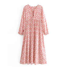 Load image into Gallery viewer, Maxi Dress, Boho Sundress,Floral Print