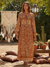 Load image into Gallery viewer, Wild Floral Print,Bohemian Maxi Dress,Boho Dress