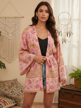 Load image into Gallery viewer, Boho Short Robe,Beach Bohemian Kimono ,Bikini Cover-ups