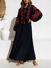 Load image into Gallery viewer, Floral Emberoidered ,Bohemian Maxi Dress,Boho Dres
