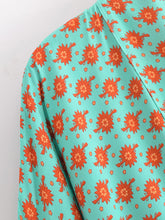 Load image into Gallery viewer, Bohemian Kimono, Boho Bikini Cover-ups,Green Floral Print