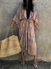 Load image into Gallery viewer, Floral print,Bohemian maxi dress,Boho kimono