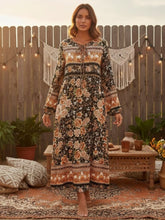 Load image into Gallery viewer, Boho Dress, Bohemian Maxi Dress,Multi Floral Print