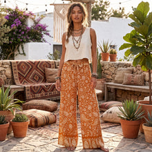 Load image into Gallery viewer, Floral Print ,Wide Leg Pants ,Boho Pants