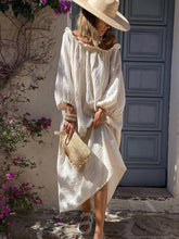 Load image into Gallery viewer, Solid ruffles,Bohemian maxi dress, Boho sundress