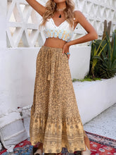 Load image into Gallery viewer, Leopard Floral print ,Boho Maxi Skirt