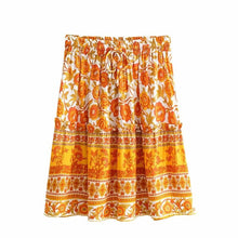 Load image into Gallery viewer, Boho Skirt, Mini Skirt, Wild Flower