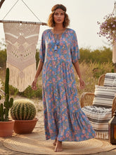 Load image into Gallery viewer, Floral Print ,Bohemian Maxi Dress,Boho Dresses Robe