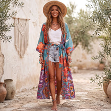 Load image into Gallery viewer, Star and Moon,Bohemian Kimono,Boho Cover-ups