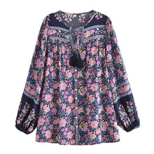Load image into Gallery viewer, Floral Print ,bohemian Blouse ,Boho Shirts