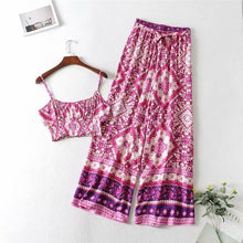 Load image into Gallery viewer, Boho Sets, Long Pants and Tops, Wild Flower