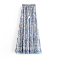 Load image into Gallery viewer, Boho Skirt, Maxi Skirt, Porcelain Flower