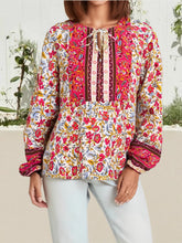 Load image into Gallery viewer, Boho Blouse Shirt,Bohemian Blusas,Floral Print
