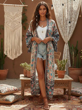Load image into Gallery viewer, Bohemian Kimono Maxi Robe ,Boho Cover-ups