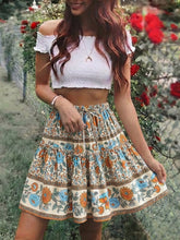 Load image into Gallery viewer, Boho Mini Skirt ,Bohemian Rayon Cotton Skirts