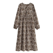 Load image into Gallery viewer, Leopard Print,Bohemian Dress,Boho Dress Robe