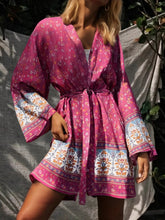 Load image into Gallery viewer, Bohemian Kimino ,Short Robe , Boho Bikini Cover-ups