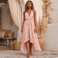 Load image into Gallery viewer, Wild Floral ,Open Back,Strapless Boho Dress