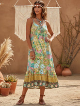 Load image into Gallery viewer, Peacock Floral, Strap Dresses,Boho Midi Dress
