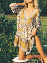 Load image into Gallery viewer, Mini Dress, Boho Sundress,Floral Print