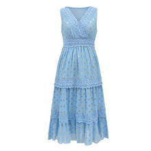 Load image into Gallery viewer, Solid Lace,Bohemian Maxi Dress ,Boho Sundress