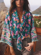 Load image into Gallery viewer, Boho Kimono,Short Robe ,Bikini Cover Ups