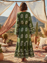 Load image into Gallery viewer, Wild Floral Tassel,Beach Bohemian Dress,Boho Maxi Dress