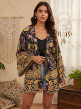 Load image into Gallery viewer, Boho Short Robe,Beach Bohemian Kimono ,Bikini Cover-ups
