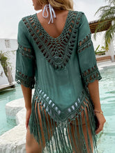Load image into Gallery viewer, Hollow Out Tassel,Bohemian Blouse,Boho Shirts