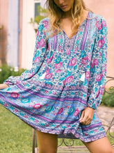 Load image into Gallery viewer, Floral Print ,Bohemian Mini Dress,Boho Sundresses
