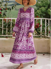 Load image into Gallery viewer, Floral Print ,Beach Bohemian Maxi Dress,Boho Robe