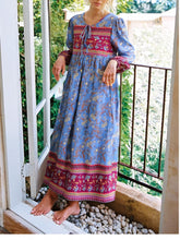 Load image into Gallery viewer, Multi Floral Print ,Bohemian Style ,Boho Maxi Dresses