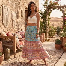Load image into Gallery viewer, Boho Skirt, Maxi Skirt, Wild Flower