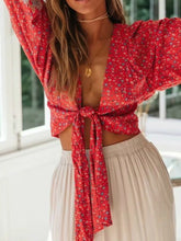 Load image into Gallery viewer, Bikini Cover-ups,Boho Shirts ,Floral Print