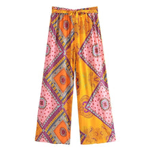 Load image into Gallery viewer, Multi Floral Print ,Bohemian Pants ,Boho Pant
