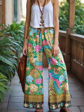 Load image into Gallery viewer, Peacock Floral Print ,Bohemian Pant , Rayon Boho Pants