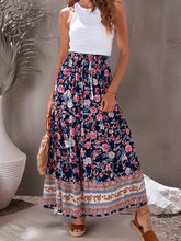 Load image into Gallery viewer, Beach Bohemian Floral Print , High Elastic Waist ,Boho Maxi Skirts