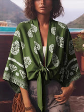 Load image into Gallery viewer, Boho Kimono ,Short Robe, Bikini Cover-Ups