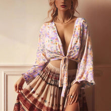 Load image into Gallery viewer, Wild Floral Print ,Short Kimono ,Bikini Cover-ups