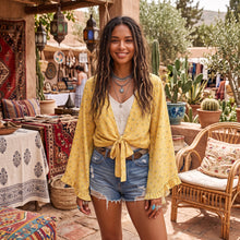 Load image into Gallery viewer, Beach Summer Kimono , Vacation Bohemian ,Bikini Boho Cover-ups