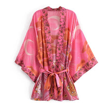 Load image into Gallery viewer, Star And Moon ,Bohemian kimono, Boho Cover-ups