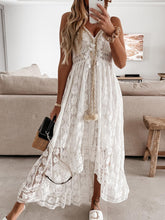 Load image into Gallery viewer, Lace Tassel ,Bohemian Maxi Dress,Boho Sundress