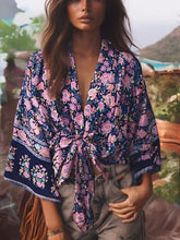 Load image into Gallery viewer, Boho Kimono ,Bohemian Robe ,Bikini Cover Ups