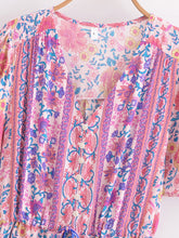 Load image into Gallery viewer, Maxi Dress, Boho Dress,Pink Floral Print