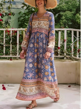 Load image into Gallery viewer, Floral Print ,Beach Bohemian Maxi Dress,Boho Robe